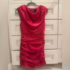 Elegant Pink Draped Dress